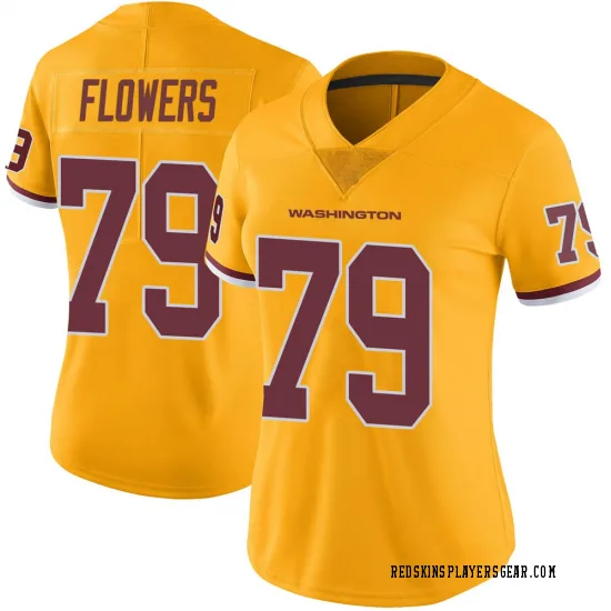 Women S Ereck Flowers Washington Commanders No 79 Limited Color Rush Jersey Gold